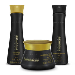 KIT 1 Shampoo Every Day MUTARI Progress 240ml + 1 Mascara Every Day MUTARI Progress 300g + 1 Creme Para Pentear Ed MUTARI Progress 240ml