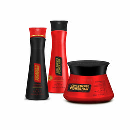 KIT 1 Shampoo Suplemento Power Hair 240ML + 1 Shampoo Isotônico Suplemento Power Hair 240ML + 1 Máscara Suplemento Power Hair 300G