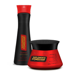 KIT 1 Shampoo Suplemento Power Hair 240ML + 1 Máscara Suplemento Capilar Power Hair 300G