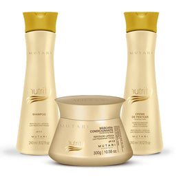 KIT Nutrit MUTARI (Shampoo Mutari Nutrit 240ml + Máscara Mutari Nutrit 300g + Creme para Pentear Mutari Nutrit 240ml)