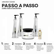 KIT 1 Shampoo MUTARI Mult Cachos 500ML + 1 Condicionador MUTARI Mult Cachos 500ML + 1 Ativador 2ABC MUTARI Mult Cachos 500ML + 1 Máscara MUTARI Mult Cachos 300G +  1 Óleo Vegetal MUTARI Mult Cachos 57ML