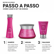 KIT 48h MUTARI (Shampoo 240ml + Máscara 300g + Protetor Finalizador 120ml)