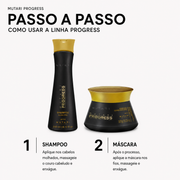 KIT 1 Shampoo Every Day MUTARI Progress 240ml + 1 Mascara Every Day MUTARI Progress 300g